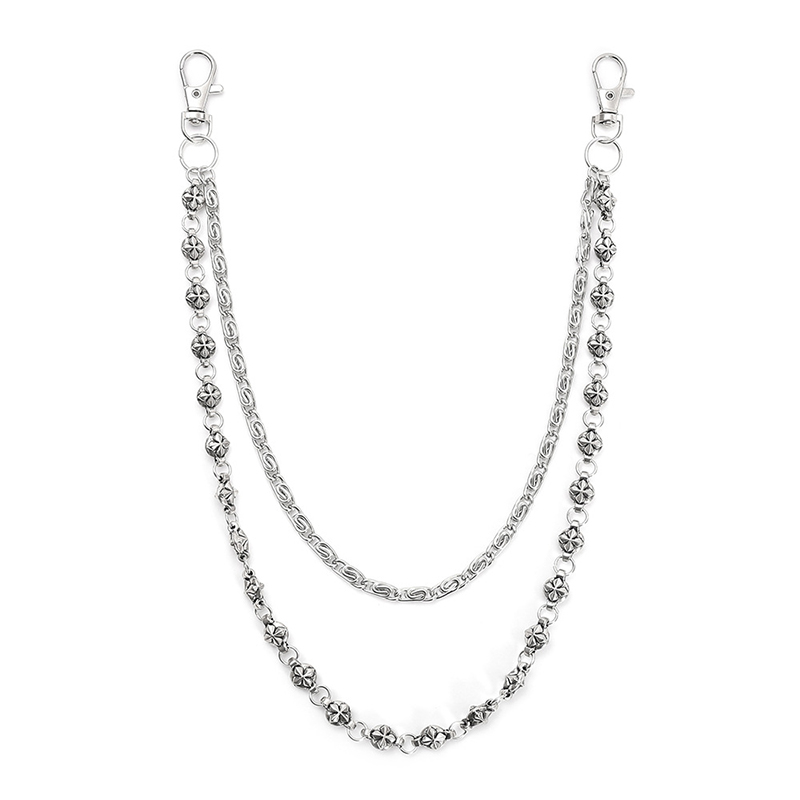 Women Accessories Pk - 트렌디한 힙합 더블 레이어 청바지 체인(키체인