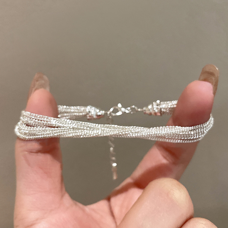 Resin Bangle Bracelet - 새로운 925 스털링 실버 멀티 레이어