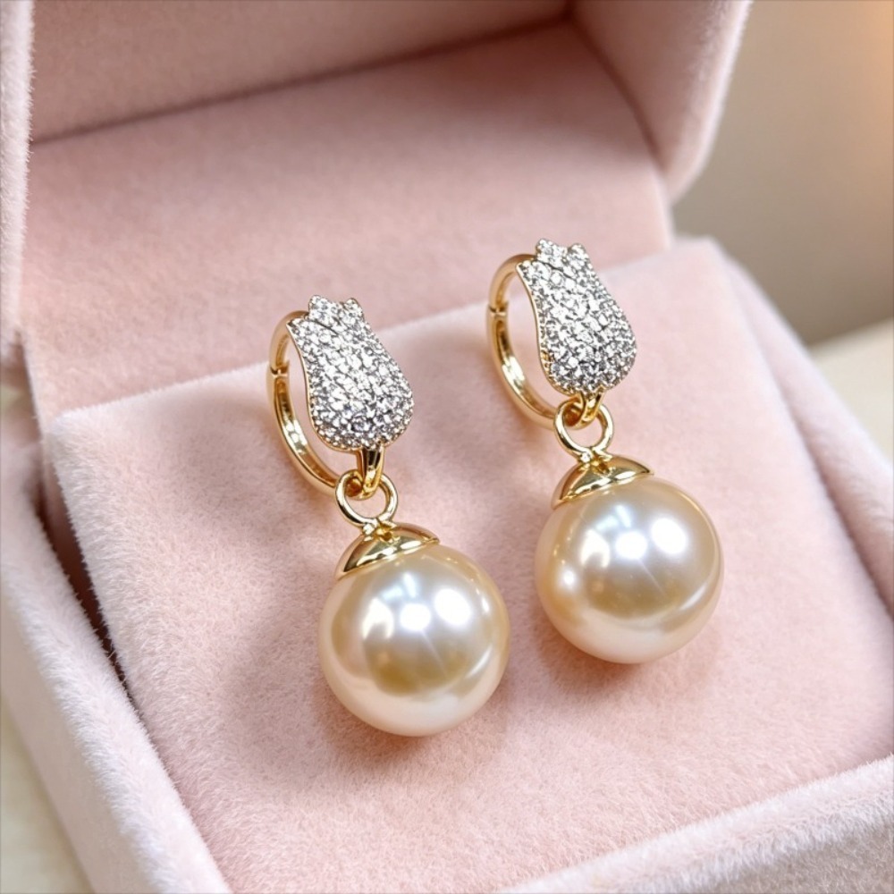 Women'S Affordable Accessories - 1쌍의 가볍고 고급스러운 튤립 모양의 인조