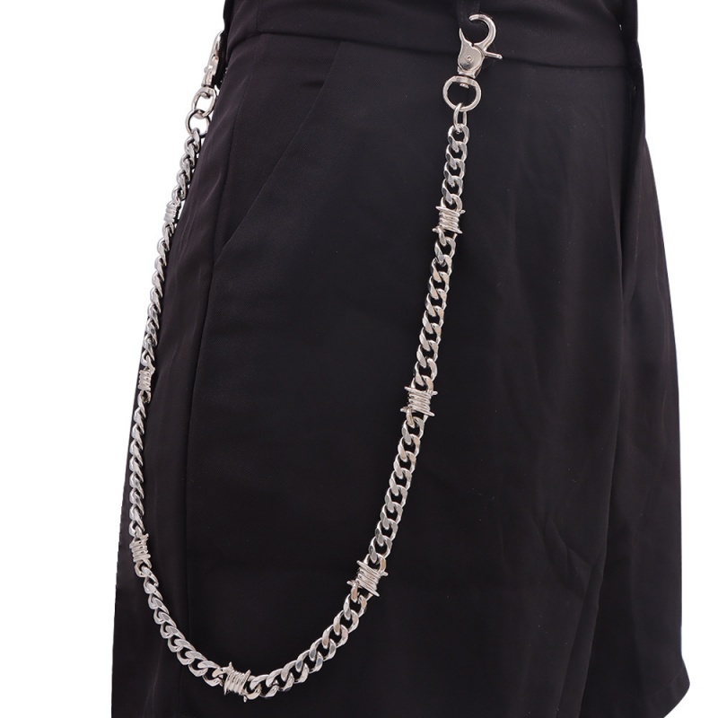 Women Accessories Pk - 펑크 가시 철사 바지 롱 허리
