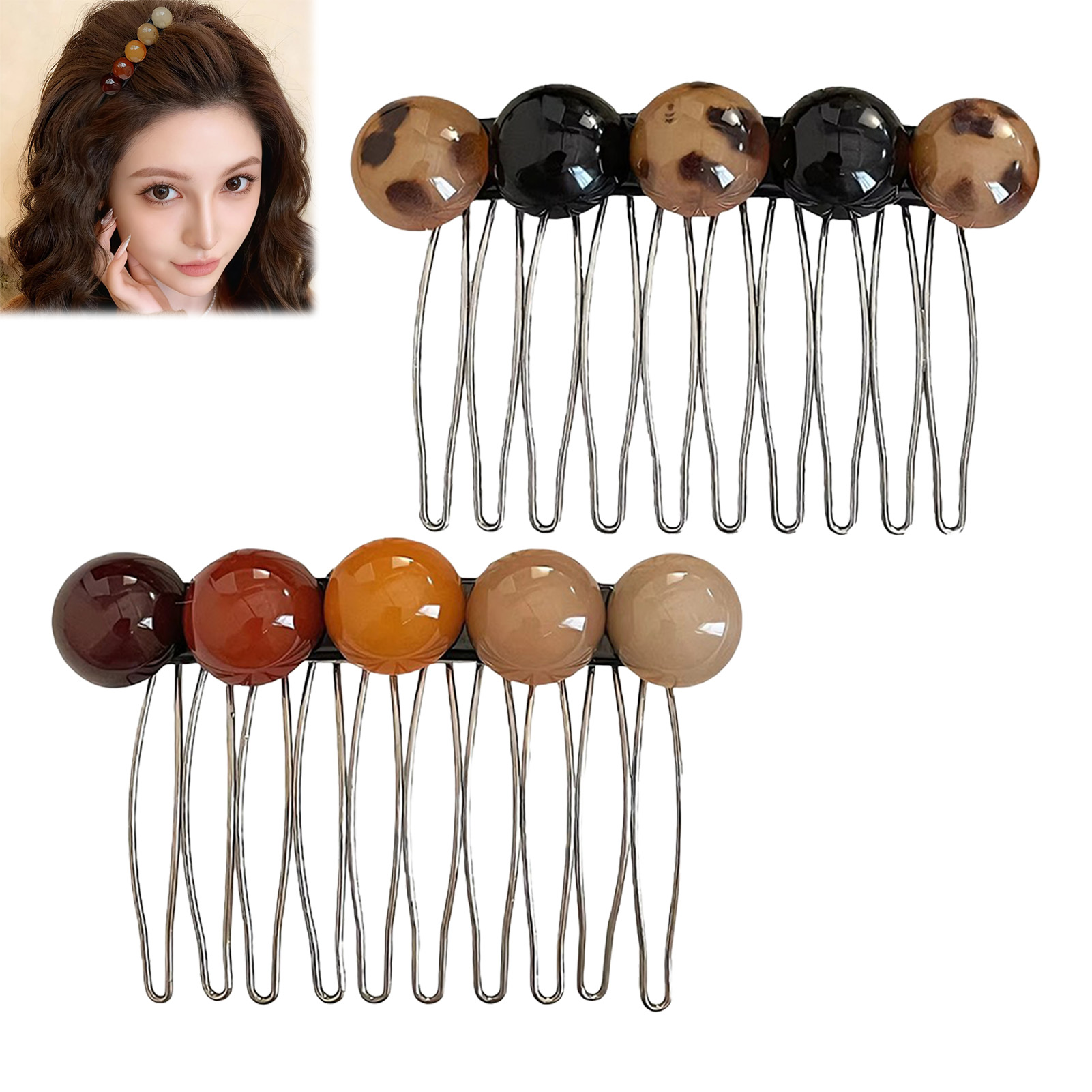 Women Accessories On Sale - 한국 스타일 심플 비즈 헤어 콤