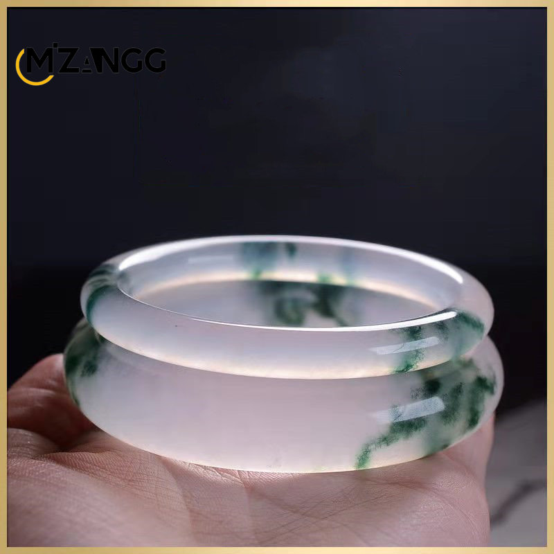 Women Accessories For Hand - 천연 녹색 옥 팔찌, 매력적인 럭셔리