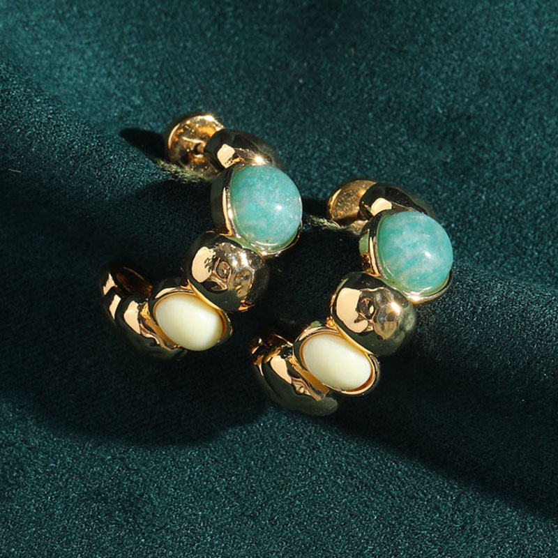 Women'S Accessories Trends 2026 - 빈티지 천연석 오팔 스터드 귀걸이 여성을위한