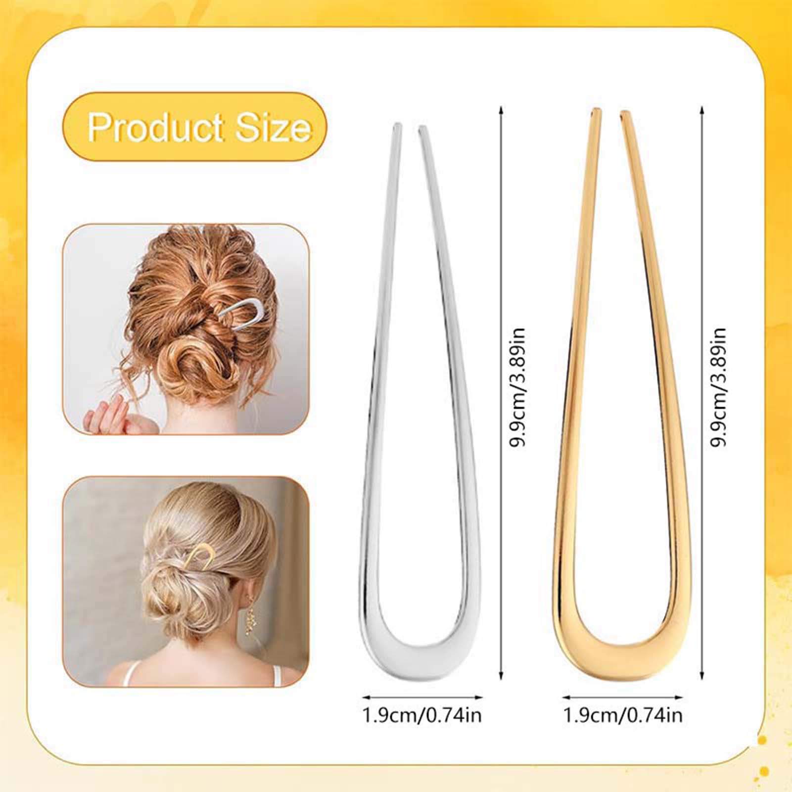 프랑스 U자형 헤어핀 빈티지 메탈 헤어 포크 여성용 두 - Women Accessories On Sale 리뷰 및 가격