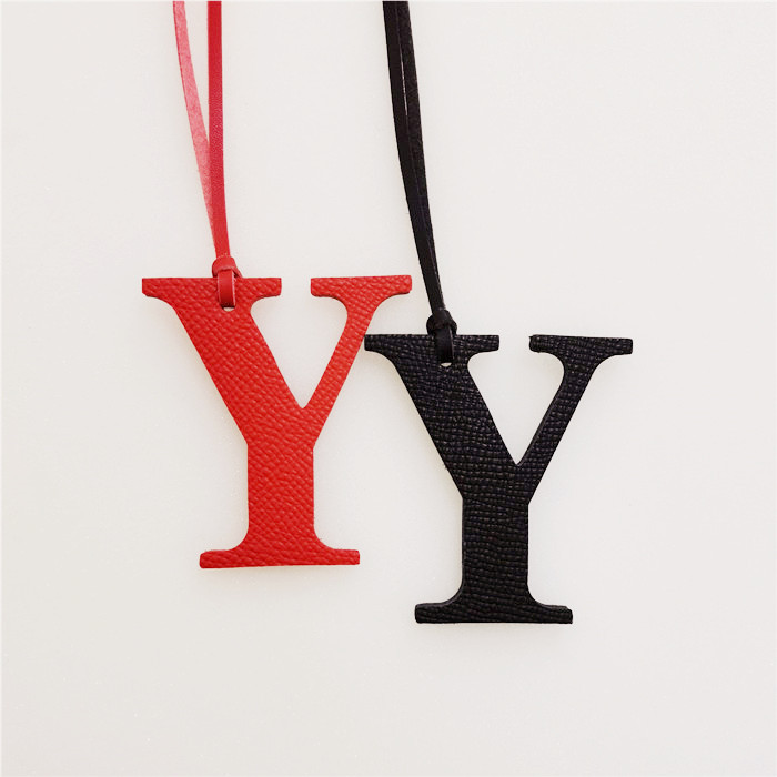 영어 문자 Y 알파벳 소 가죽 Pu 가죽 이름 이니셜  - Women Accessories Name In English 리뷰 및 가격