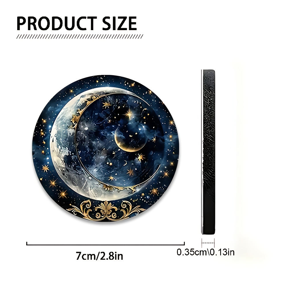 2개 별이 빛나는 밤하늘 달 모양 자동차 컵 받침 -  - Women Accessories Holder 리뷰 및 가격