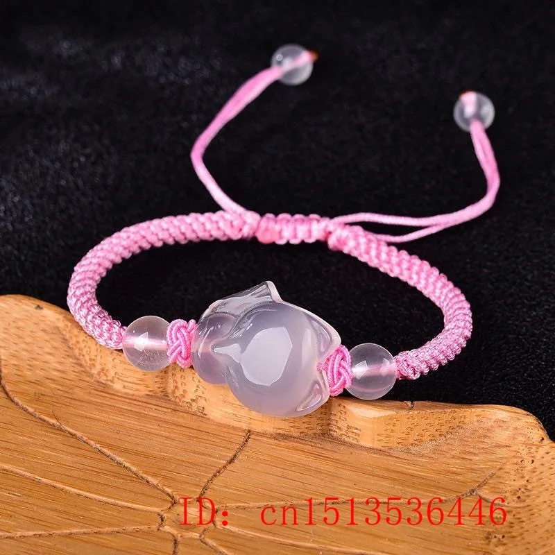 중국어 천연 핑크 마노 칼세도니 옥 여우 탄성 팔찌 주 - Women Accessories For Hand 리뷰 및 가격