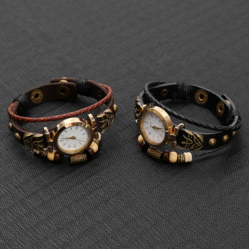 빈티지 가죽 쿼츠 시계 힙합 펑크 유니섹스 손목시계 남 - Women Accessories Pk 리뷰 및 가격