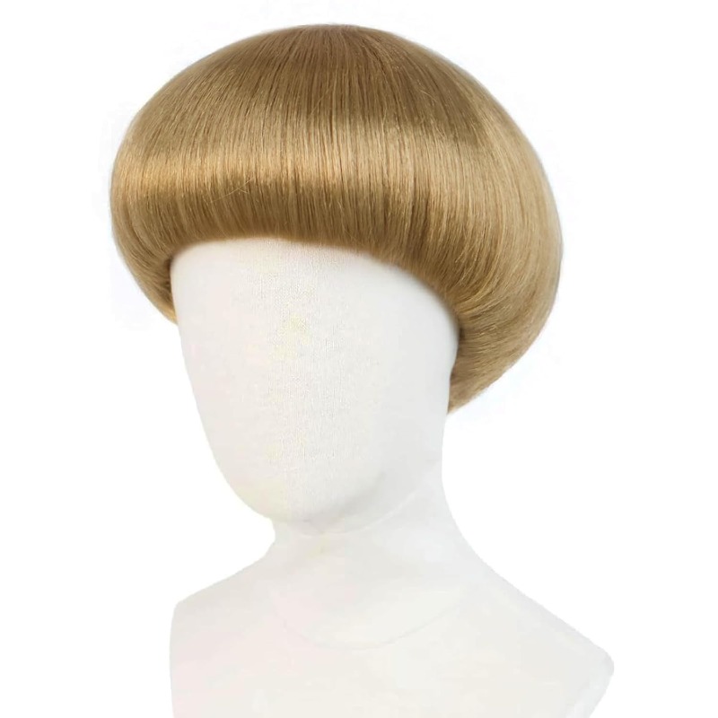 짧은 금발 볼컷 가발, 금발 버섯 모양 가발, 남성용  - Women'S Accessories In The 60S 리뷰 및 가격