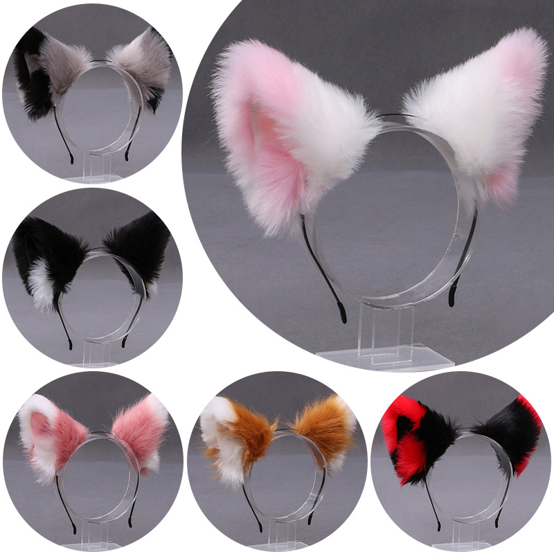 푹신한 여우 고양이 귀 플러시 머리띠 부드러운 털 헤어 - Women Accessories On Sale 리뷰 및 가격