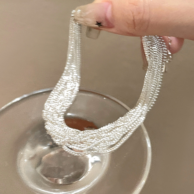 새로운 925 스털링 실버 멀티 레이어 체인 모양 팔찌 - Resin Bangle Bracelet 리뷰 및 가격