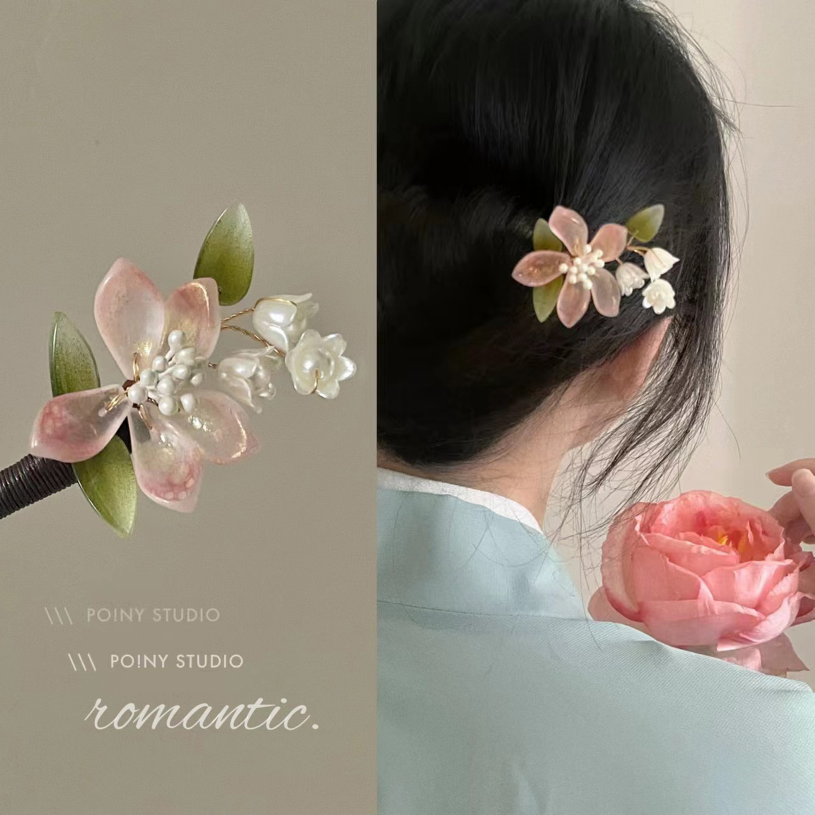 중국 스타일 꽃 태슬 머리핀 빈티지 나무 꽃 진주 헤어 - Women Accessories On Sale 리뷰 및 가격