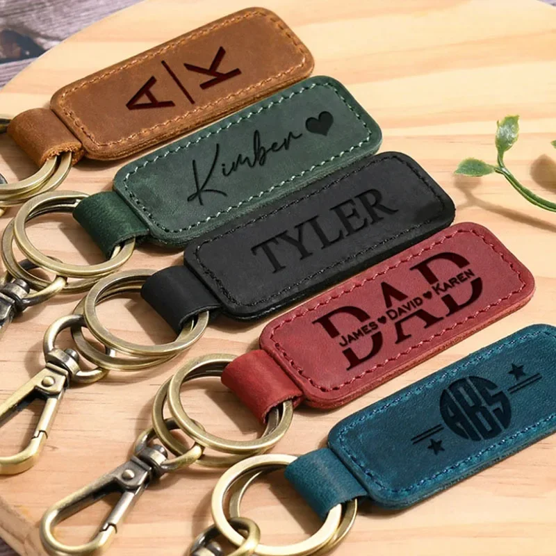 남녀공용 레이저 커스텀 로고 가죽 키체인, 빈티지 각인 - Women Accessories Logo 리뷰 및 가격