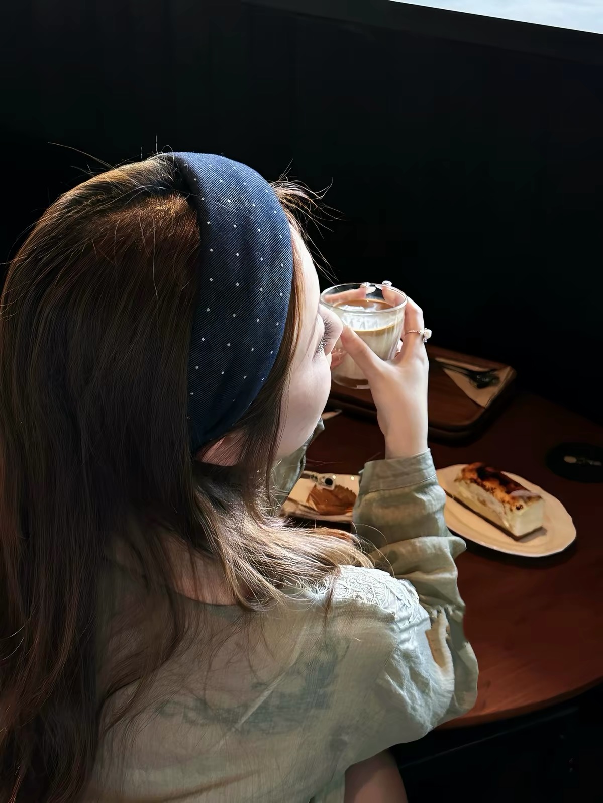 빈티지 네이비 블루 코튼 도트 패턴 넓고 두꺼운 헤어밴 - Women'S Affordable Accessories 리뷰 및 가격