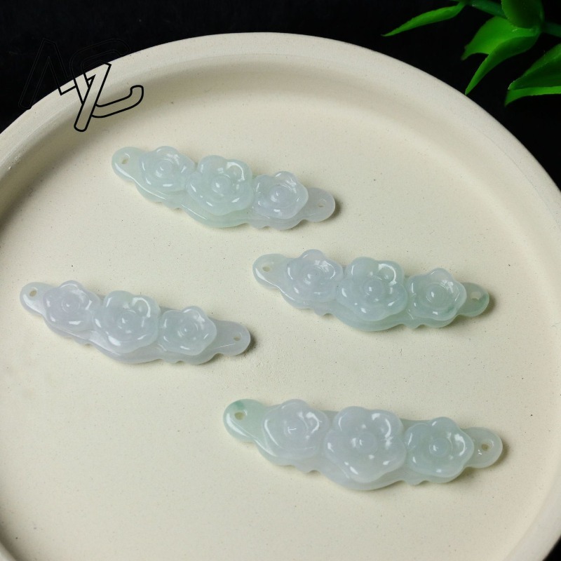1pc 천연 경옥 에메랄드 꽃 핸드 카드 DIY 액세서 - Women Accessories For Hand 리뷰 및 가격