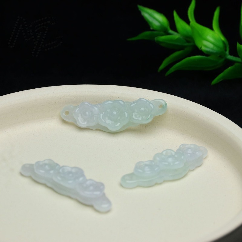 1pc 천연 경옥 에메랄드 꽃 핸드 카드 DIY 액세서 - Women Accessories For Hand 리뷰 및 가격