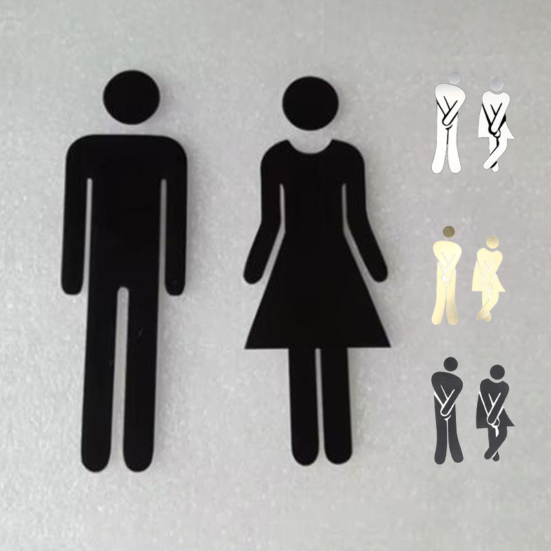 3D DIY 여성 남성 화장실 문 표지판 욕실 화장실  - Women Accessories Logo 리뷰 및 가격