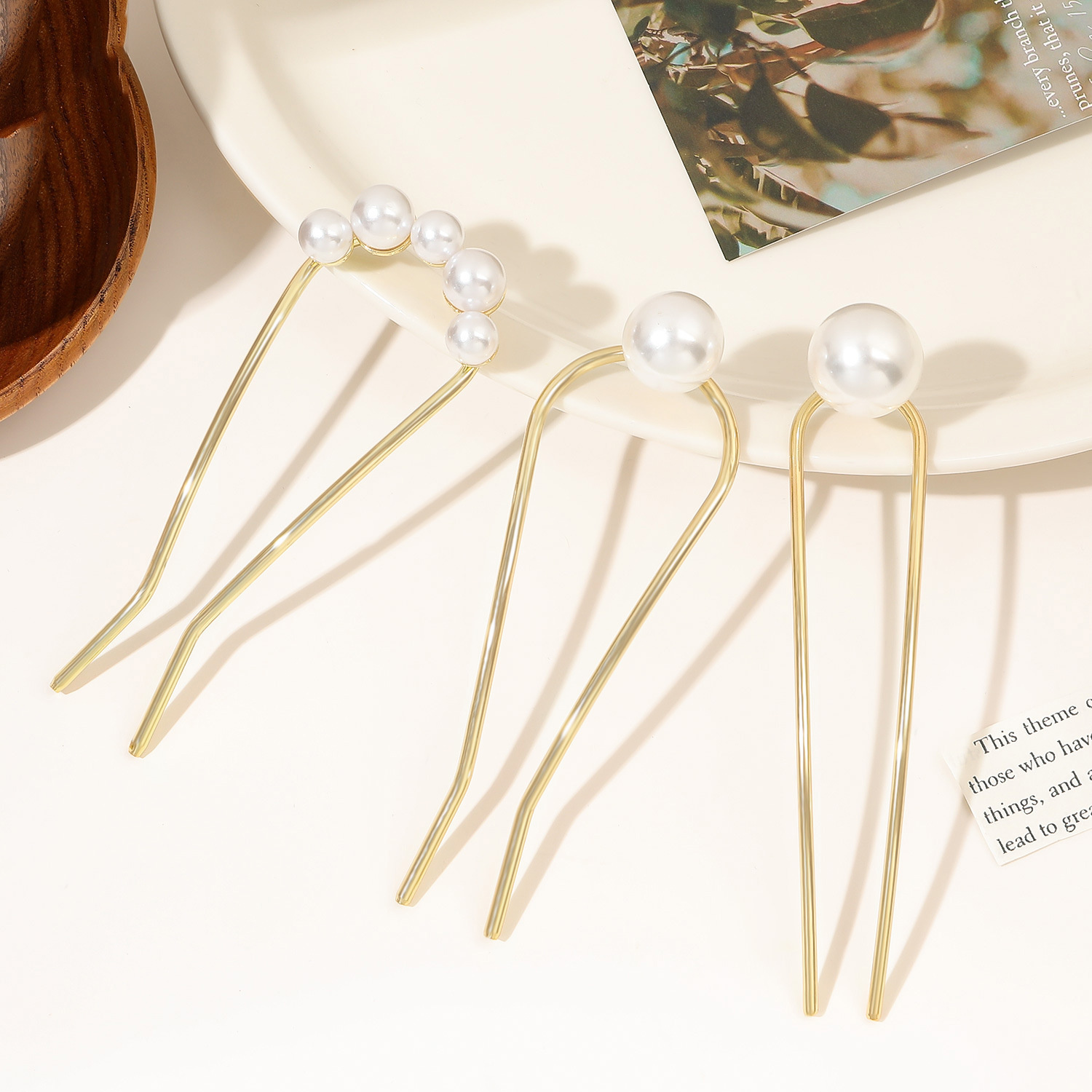 새로운 메탈 빈티지 U자형 헤어핀 진주 헤어 스틱 롱  - Women Accessories On Sale 리뷰 및 가격