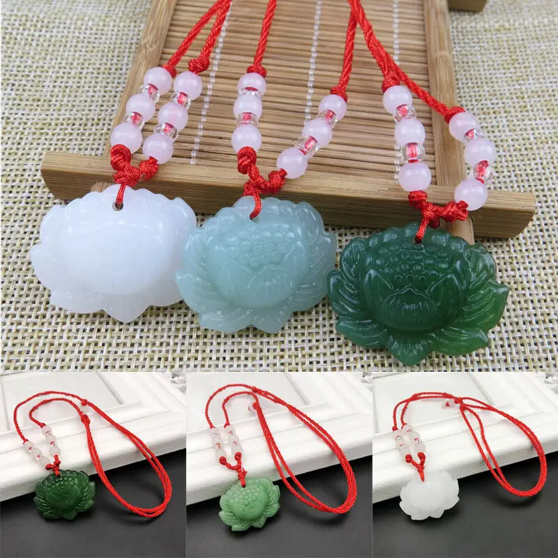 천연 녹색 비취 연꽃 펜던트 비즈 목걸이 참 주얼리 패 - Women Accessories For Hand 리뷰 및 가격