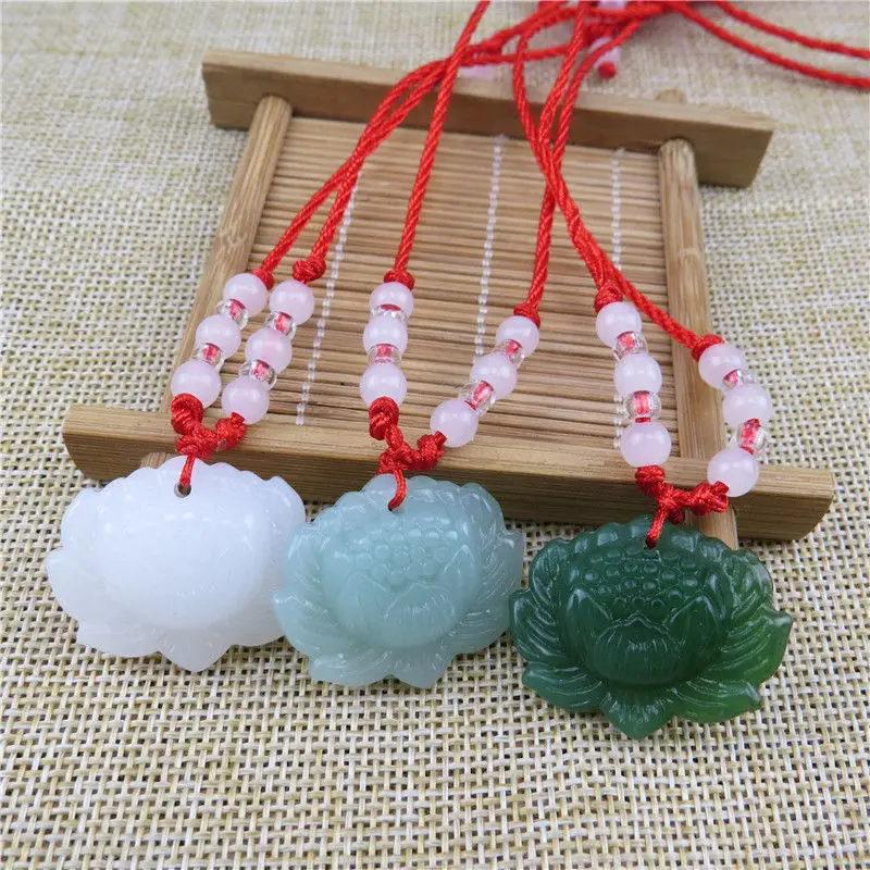 천연 녹색 비취 연꽃 펜던트 비즈 목걸이 참 주얼리 패 - Women Accessories For Hand 리뷰 및 가격
