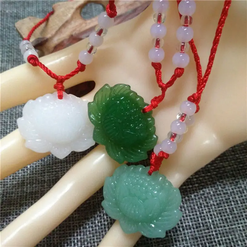 천연 녹색 비취 연꽃 펜던트 비즈 목걸이 참 주얼리 패 - Women Accessories For Hand 리뷰 및 가격
