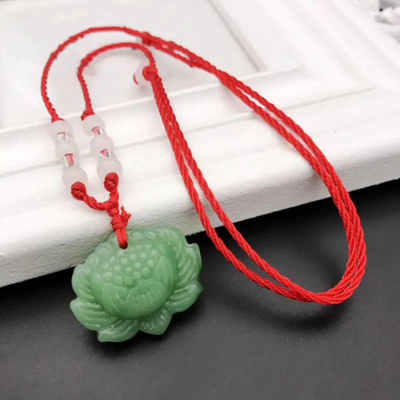 천연 녹색 비취 연꽃 펜던트 비즈 목걸이 참 주얼리 패 - Women Accessories For Hand 리뷰 및 가격