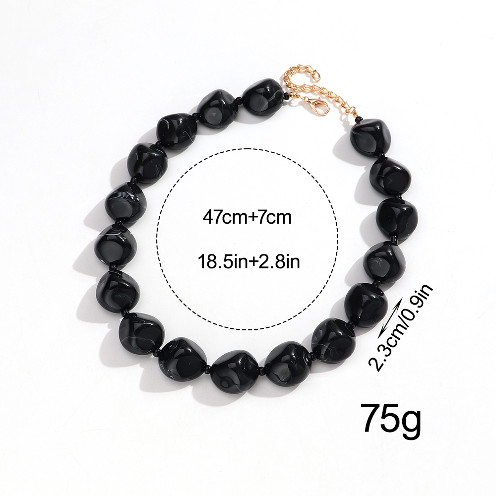 보헤미안 아크릴 기하학적 불규칙 비즈 초커 여성용 레트 - Resin Bangle Bracelet 리뷰 및 가격