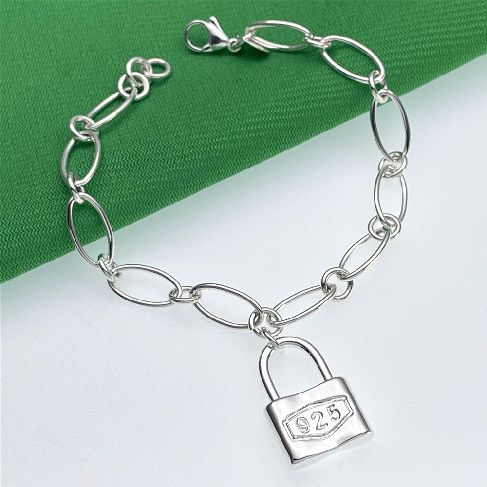 럭셔리 브랜드 925 스털링 실버 럭키 잠금 팔찌 여성 - Women'S Affordable Accessories 리뷰 및 가격