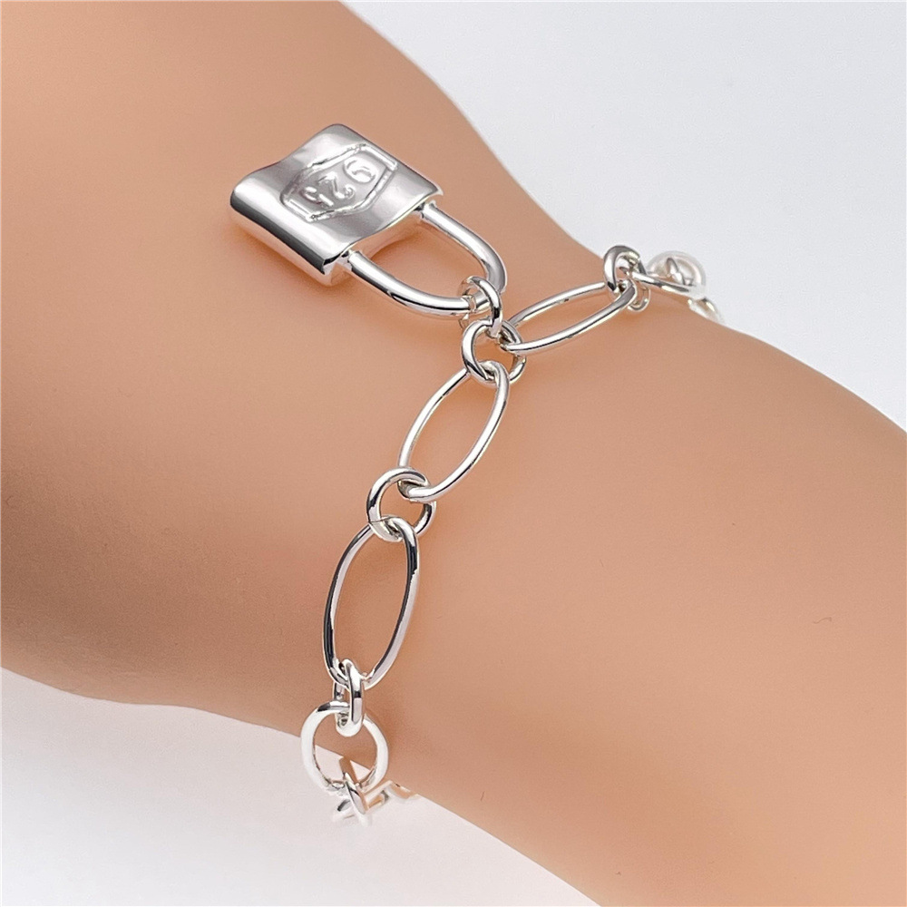 럭셔리 브랜드 925 스털링 실버 럭키 잠금 팔찌 여성 - Women'S Affordable Accessories 리뷰 및 가격