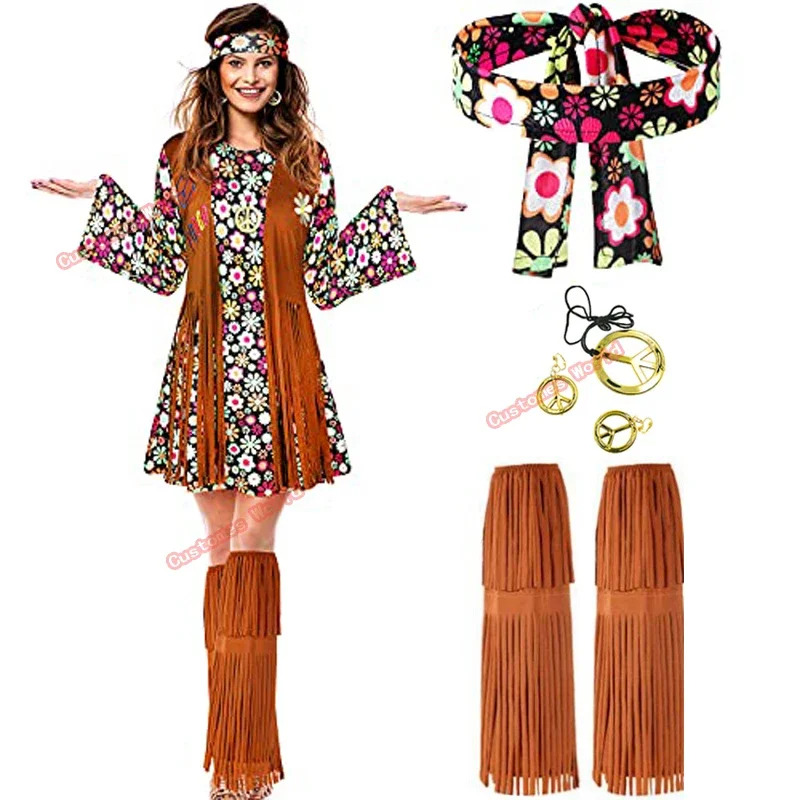 평화 사랑 여성 파티 60년대 70년대 무대 의상 인도 - Women'S Accessories In The 60S 리뷰 및 가격