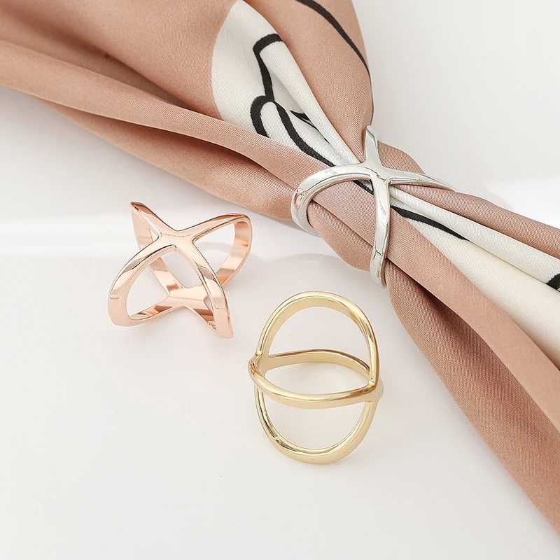 새로운 크로스 스카프 클립 X자형 금속 브로치 여성용  - Women Accessories Holder 리뷰 및 가격