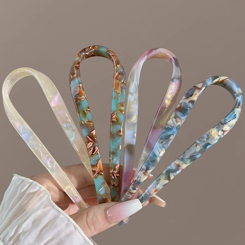 U 자형 헤어 스틱 아세테이트 아크릴 헤어 포크 헤어  - Women Accessories On Sale 리뷰 및 가격