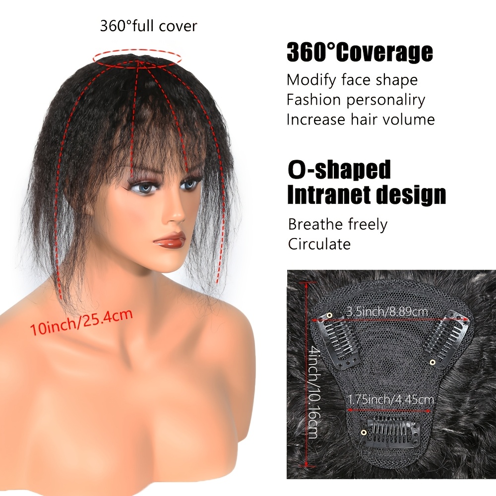 곱슬머리 스타일의 앞머리가 있는 헤어피스, 보이지 않는 - Women Accessories On Sale 리뷰 및 가격