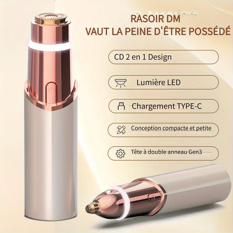 2-in-1 얼굴 및 눈썹 트리머, USB 충전 제모기 - Women Accessories Clearance 리뷰 및 가격