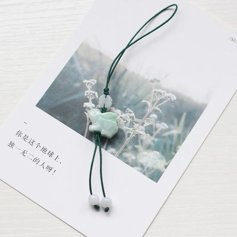 사용자 정의 천연 에메랄드 중국어 토끼 DIY 전화 체 - Women Accessories For Hand 리뷰 및 가격