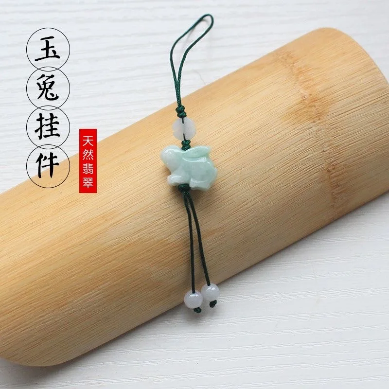사용자 정의 천연 에메랄드 중국어 토끼 DIY 전화 체 - Women Accessories For Hand 리뷰 및 가격