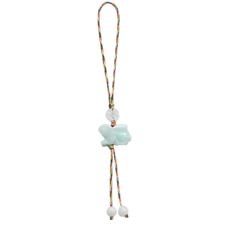 사용자 정의 천연 에메랄드 중국어 토끼 DIY 전화 체 - Women Accessories For Hand 리뷰 및 가격