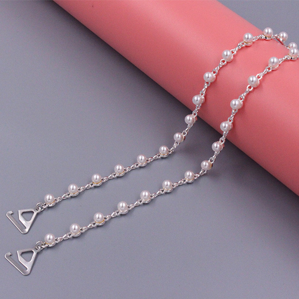 진주 브라 스트랩 홀더 1쌍, 장미꽃 모양 합금 소재, - Women Accessories Holder 리뷰 및 가격