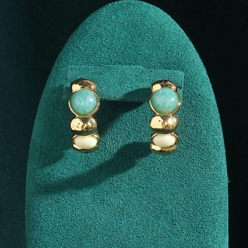 빈티지 천연석 오팔 스터드 귀걸이 여성을위한 블루 옥  - Women'S Accessories Trends 2026 리뷰 및 가격