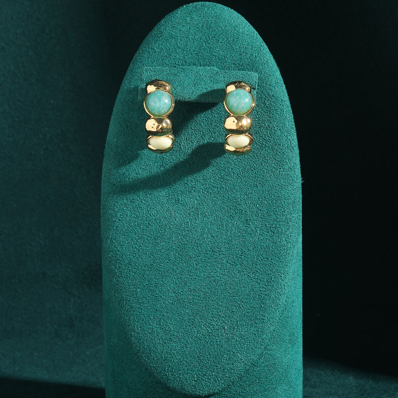 빈티지 천연석 오팔 스터드 귀걸이 여성을위한 블루 옥  - Women'S Accessories Trends 2026 리뷰 및 가격