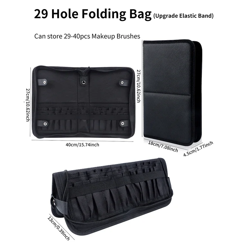 29/23 구멍 접이식 메이크업 브러쉬 가방 여성 메이 - Women Accessories Holder 리뷰 및 가격