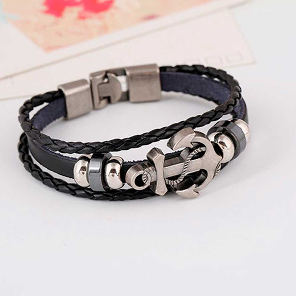 남성 및 여성용 멀티 레이어 빈티지 가죽 로프 팔찌,  - Women Accessories Pk 리뷰 및 가격